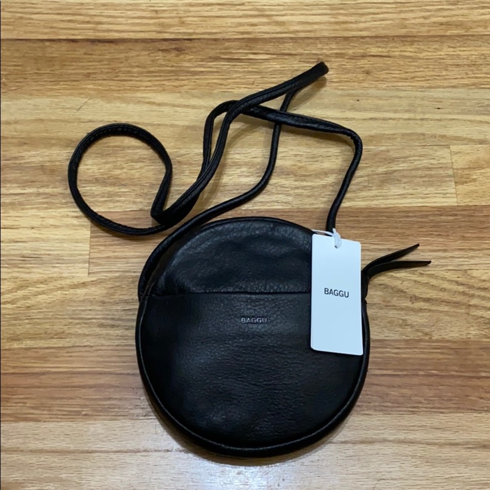 Baggu Leather Mini Circle Cross Body bag